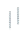 Birks Jewellery - Earrings - Drop Birks 18K White Gold Diamond Bar Earrings
