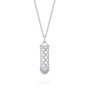 Birks Jewellery - Necklace Birks 18K White Gold Muse Diamond Message Necklace