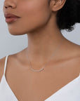 Birks Jewellery - Necklace Birks 18K White Gold Rosee du Matin Diamond Bar Necklace