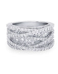 Birks Jewellery - Rings Birks 18K White Gold Rosee du Matin Multi Strand Diamond Ring Size 7