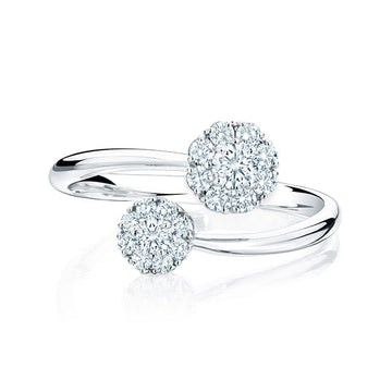 Birks Jewellery - Rings Birks 18K White Gold Snowflake Diamond Bypass Ring