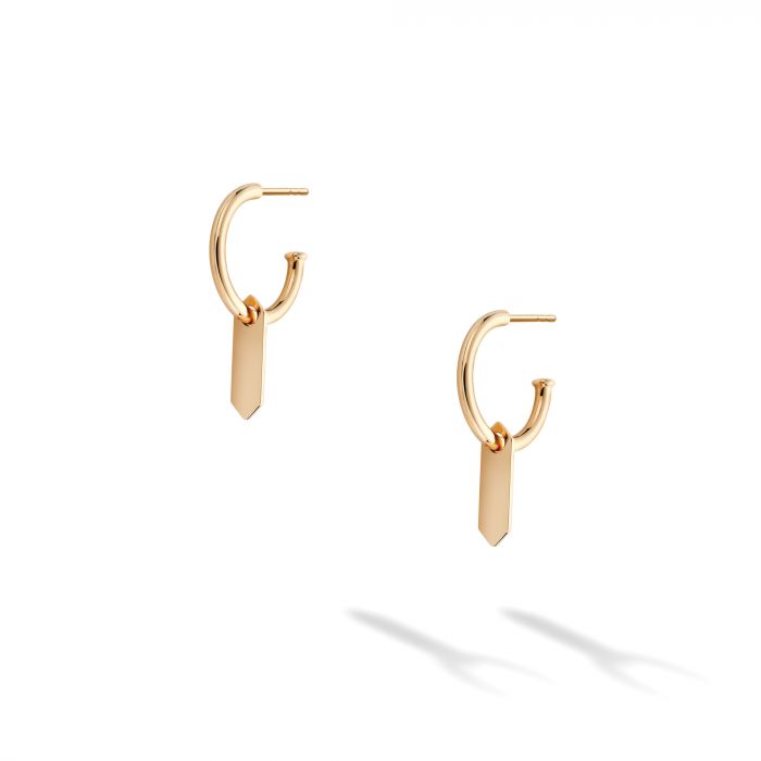Birks Jewellery - Earrings - Drop Birks 18K Yellow Gold Bee Chic Hoop Drop Earrings