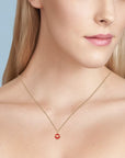 Birks Jewellery - Necklace Birks 18K Yellow Gold Bee Chic Red Enamel Round Medallion Necklace