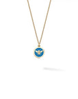 Birks Jewellery - Necklace Birks 18K Yellow Gold Blue Enamel Bee Chic Medallion Necklace