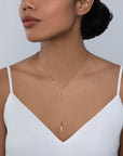 Birks Jewellery - Necklace Birks 18K Yellow Gold Iconic Rock and Pearl Y Necklace