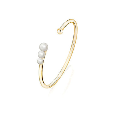 Birks Jewellery - Bracelet Birks 18K Yellow Gold Pearl Cuff Bracelet