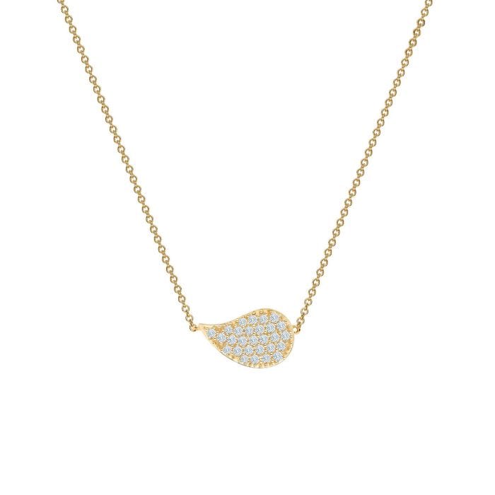 Birks Jewellery - Necklace Birks 18K Yellow Gold Petale Diamond Pave Necklace