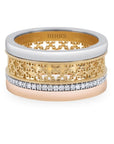 Birks Jewellery - Rings Birks Dare to Dream Diamond Tri-Gold Ring Size 8.5