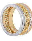 Birks Jewellery - Rings Birks Dare to Dream Diamond Tri-Gold Ring Size 8.5