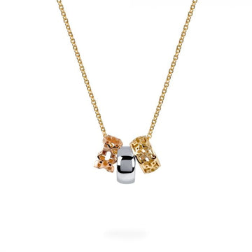 Birks Jewellery - Necklace Birks Dare to Dream Three-Ring TriColour Pendant