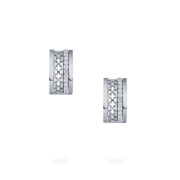 Birks Jewellery - Earrings - Hoop Birks Dare to Dream White Gold and Diamond Stacked Earrings