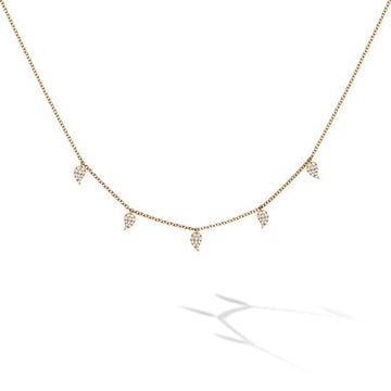 Birks Jewellery - Necklace Birks Iconic Petale Yellow Gold and Diamond Drop Necklace