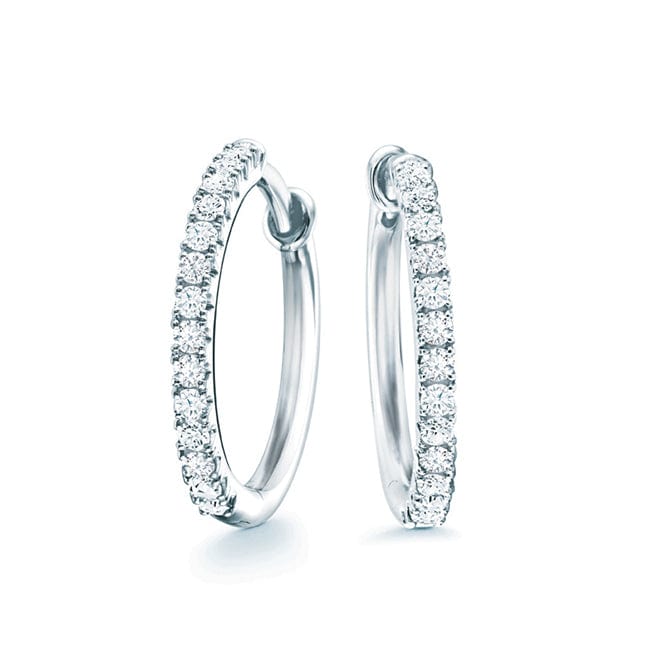 Birks Jewellery - Earrings - Hoop Birks Ros&eacute;e du Matin White Gold Small Diamond Hoop Earrings