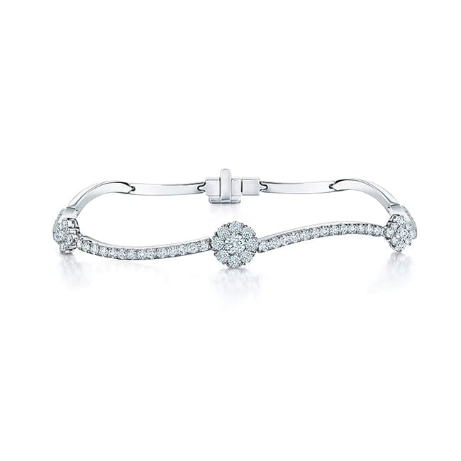 Birks Jewellery - Bracelet Birks Snowflake Curved Diamond Bracelet