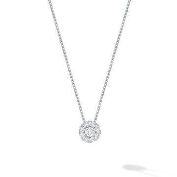 Birks Jewellery - Necklace Birks Snowflake Round Diamond Cluster Pendant