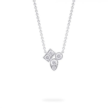 Birks Jewellery - Necklace Birks Splash 18K White Gold Diamond Cluster Necklace