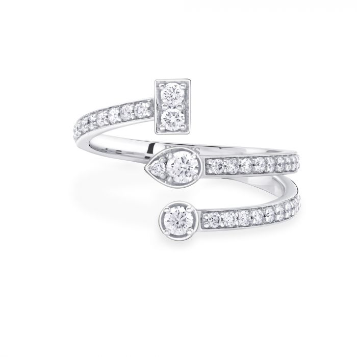 Birks Jewellery - Band - Diamond Birks Splash 18K White Gold Diamond Triple Row Ring