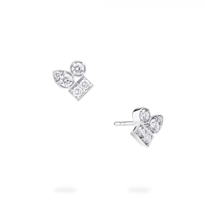 Birks Jewellery - Earrings - Stud Birks Splash 18kt,white Gold Diamond Cluster Studs