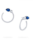 Birks Jewellery - Earrings - Hoop Birks Splash Diamond and Sapphire Small Hoops Earrings