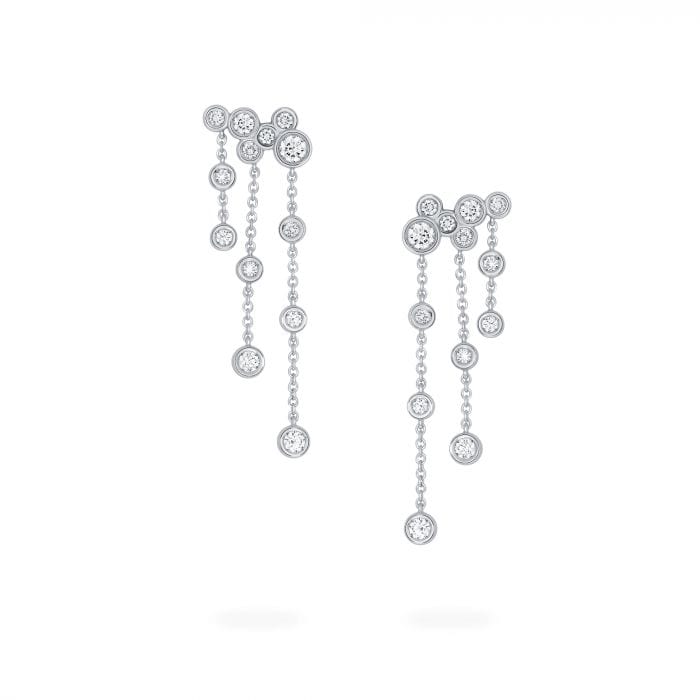 Birks Jewellery - Earrings - Drop Birks Splash White Gold and Diamond Cluster Drop Earrings