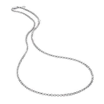 Birks Sterling Muse Monogram Station Necklace, 36 Inches