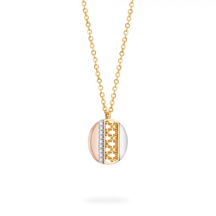 Birks Jewellery - Necklace Birks Tri Gold Dare to Dream Circle Necklace