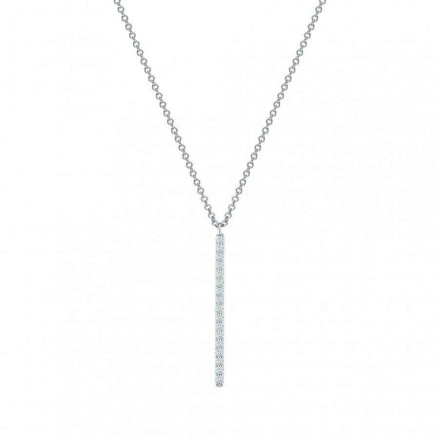 Birks Jewellery - Necklace Birks White Gold and Diamond Vertical Diamond Bar Necklace