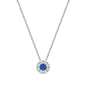 Birks Jewellery - Necklace Birks White Gold Diamond and Sapphire Snowflake Cluster Necklace
