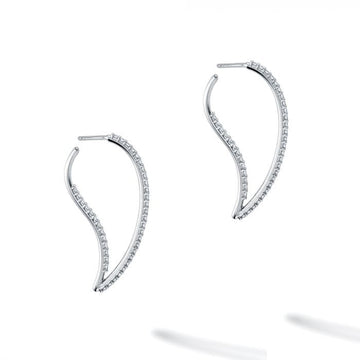 Birks Jewellery - Earrings - Hoop Birks White Gold Petale Hoop Earrings
