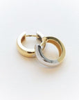 Breuning Jewellery - Earrings - Hoop Breuning 14K Two-Tone Gold 16mm Huggie Earrings