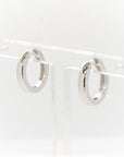 Breuning Jewellery - Earrings - Hoop Breuning 14K White Gold 14mm Huggie Hoops