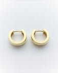 Breuning Jewellery - Earrings - Hoop Breuning 14K Yellow Gold Square Edge 14mm Huggie Hoops
