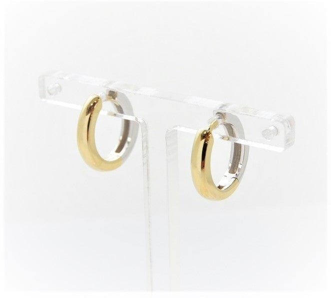 Breuning Jewellery - Earrings - Hoop Breuning Two-Tone Gold 14mm Huggie Earrings