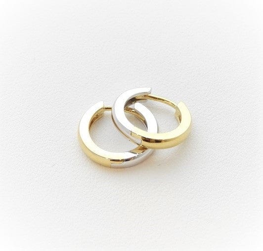 Breuning Jewellery - Earrings - Hoop Breuning Two-Tone Gold 14mm Huggie Earrings