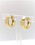 Breuning Jewellery - Earrings - Hoop Breuning Yellow Gold 15mm Square-Edge Huggie Earrings