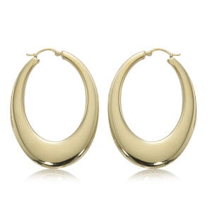 Carla Corp Jewellery - Earrings - Hoop Carla 14k Yellow Gold Large Oval Hoop Earrings