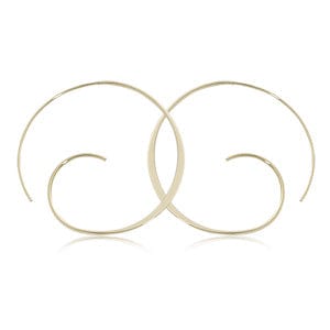 Carla Corp Jewellery - Earrings - Hoop Carla 14k Yellow Gold Large Swirl Earrings