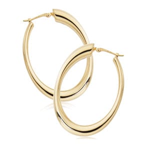 Carla Corp Jewellery - Earrings - Hoop Carla 14K Yellow Gold Oval Hoops