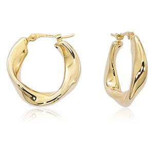 Carla Corp Jewellery - Earrings - Hoop Carla 14k Yellow Gold Small Twist Hoop Earrings