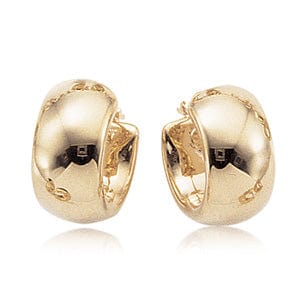Carla Corp Jewellery - Earrings - Hoop Carla 14k Yellow Gold Small Wide Hoop Earrings