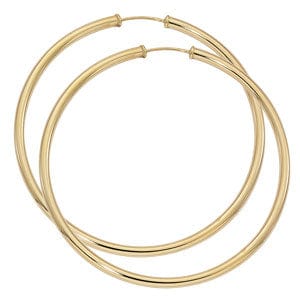 Carla Corp Jewellery - Earrings - Hoop Carla 14K Yellow Gold Smooth 50mm Endless Hoop
