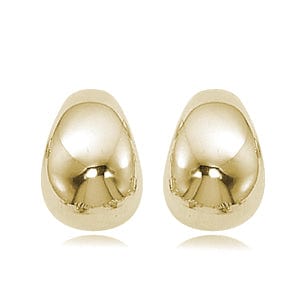 Carla Corp Jewellery - Earrings - Hoop Carla 14k Yellow Small Puff Wide Hoop Earrings