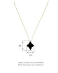 Farah Khan Jewellery - Necklace Farah Khan 18K Yellow Gold Black Ceramic Monogram Necklace