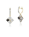 Farah Khan Jewellery - Earrings - Drop Farah Khan 18K Yellow Gold Diamond Black Ceramic Offset Drop Earrings
