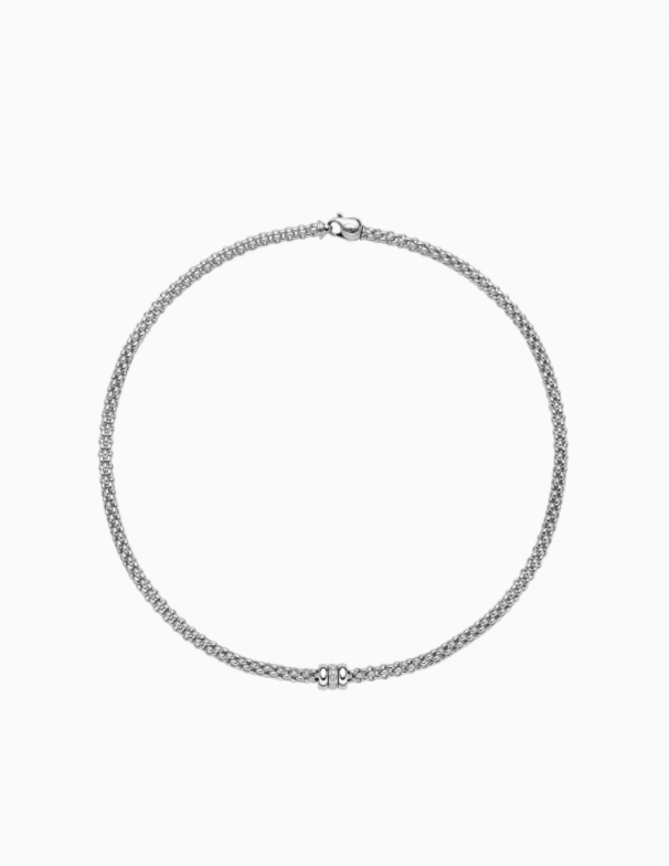 Fope Jewellery - Necklace Fope 18K White Gold Solo Necklace with Diamods