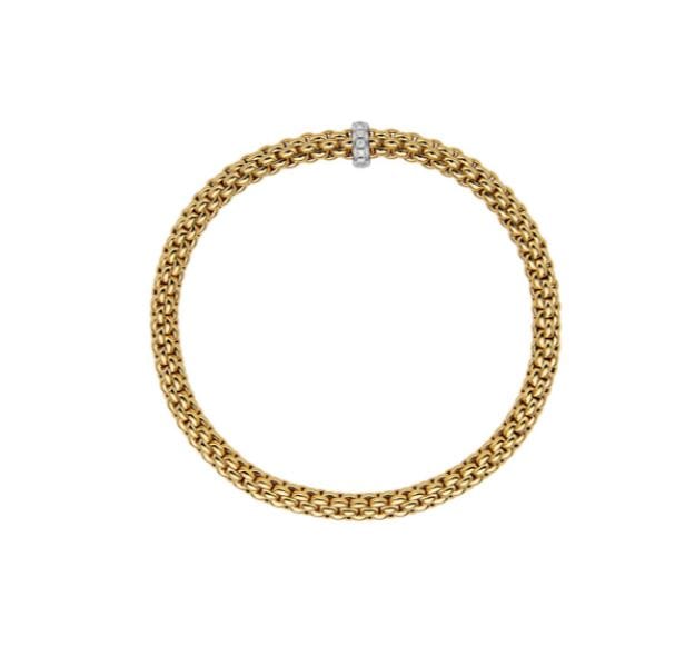 Fope Jewellery - Bracelet Fope 18K Yellow Gold Diamond Solo Flex-it Bracelet