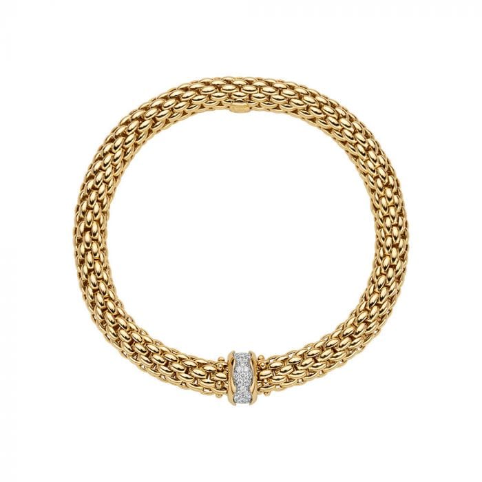Fope Jewellery - Bracelet Fope 18K Yellow Gold Love Nest Bracelet with Diamonds