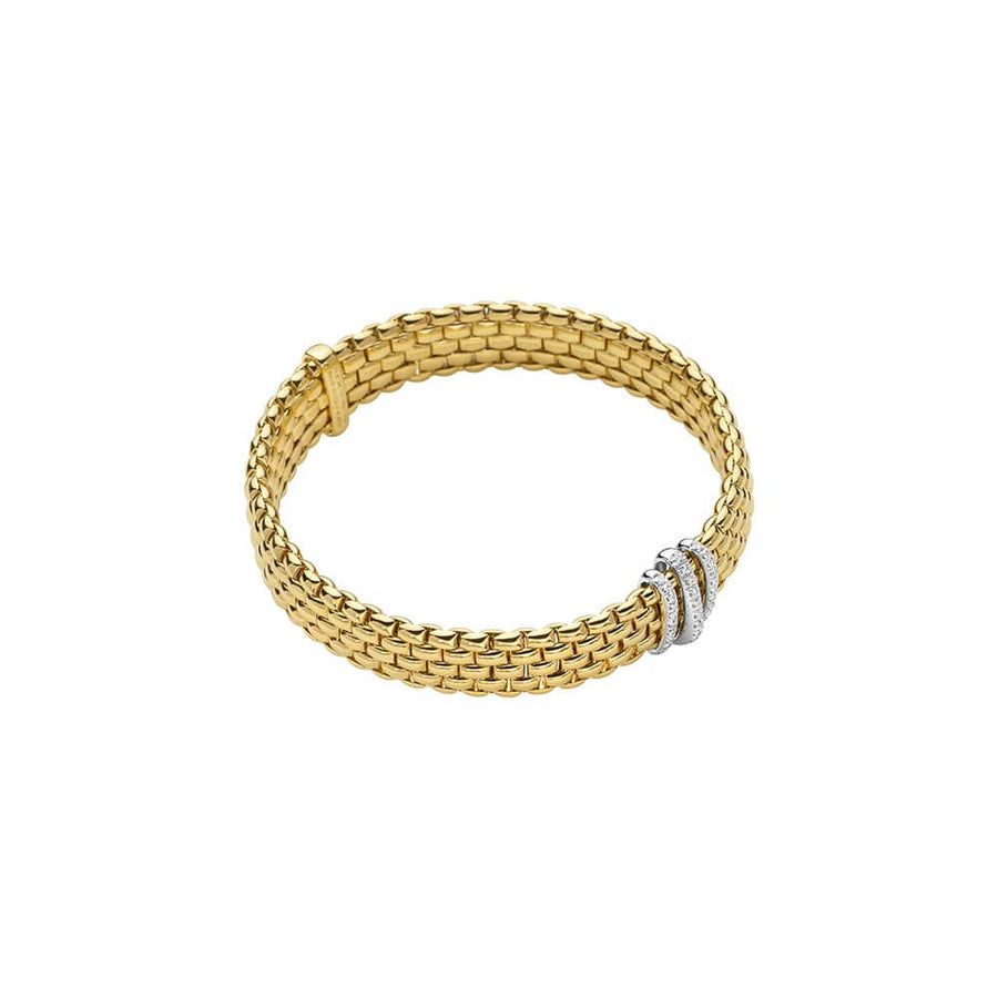 Fope Jewellery - Bracelet Fope 18k Yellow Gold Panorama Bracelet With Diamonds