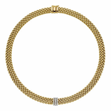 Fope Jewellery - Necklace Fope 18K Yellow Gold Panorama Necklace with Diamond Rondelles