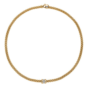 Fope Jewellery - Necklace Fope 18K Yellow Gold Solo Necklace with Diamonds